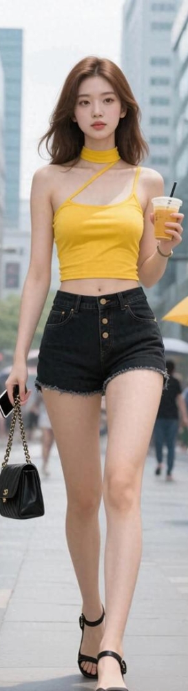街拍玉人写真图壁纸