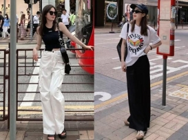 被香港街拍女生惊艳了！衣不露腰、裤不露腿、鞋不带跟，洋气高级

