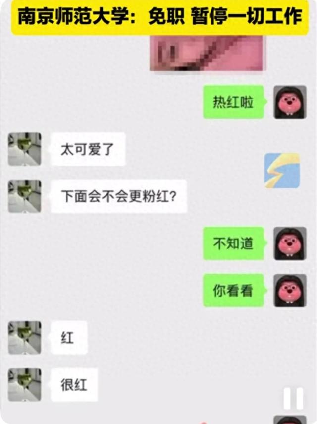 出轨后续！女博士照片被曝，南京师大副院长聊天记录尺度大，辣眼