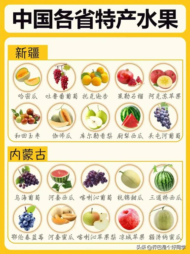中国32个省市特产水果大盘点！这本地的也没吃全啊！