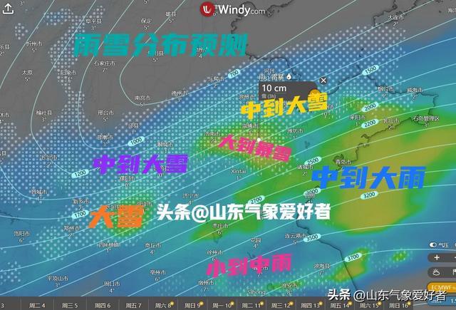 山东暴雪跑偏？分析:降水超预期转雪复杂，警惕20厘米特大暴雪！