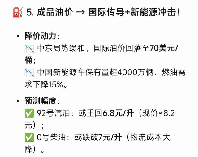 DeepSeek分析：不出意外马上要降价的6样东西！建议早做预备！