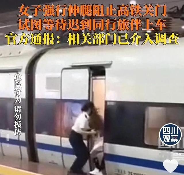 伸腿拦高铁女子后续：人在厦门抓获，已经拘留！网友指出四点题目