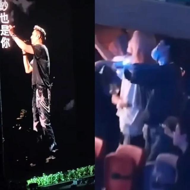 心疼张柏芝！谢霆锋演唱会高调示爱 王菲包间偷拍画面流出！