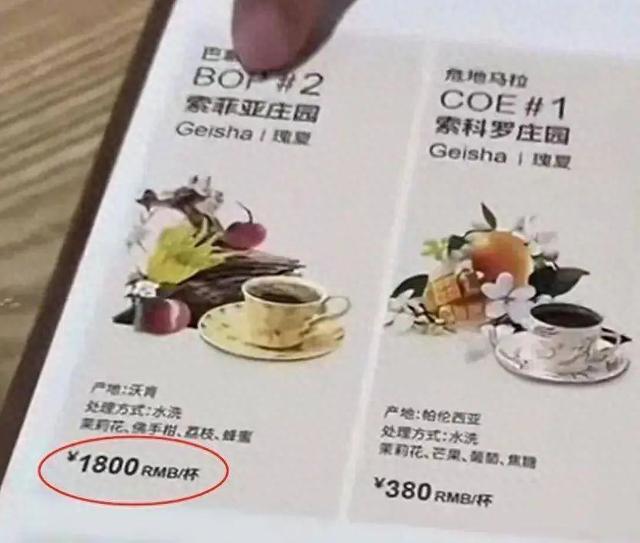 1800元一杯咖啡！伙计回应：必要向上级公司预订，我们没见过也没喝过