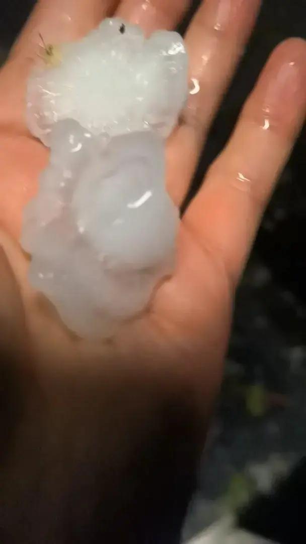 北京昨晚冰雹年夜

如鸽子蛋！行人冒雨骑车被砸，有车辆桥下躲雹致交通拥堵