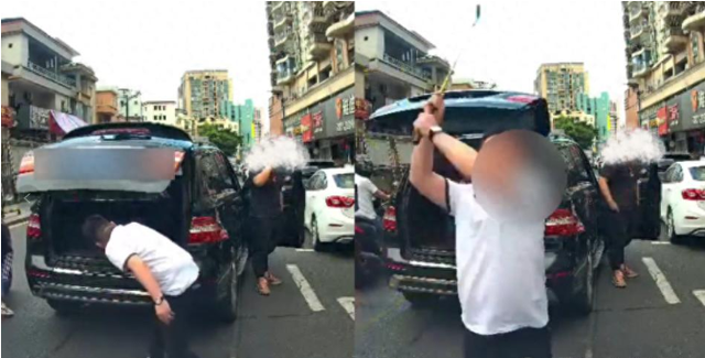 嚣张！东莞永新酒楼老板路怒砸车，当着警员放狠话，这下栽大了