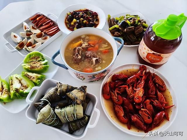 看看我家端午节晚餐，虽然简单，但能吃出小时间的味道，有特色了