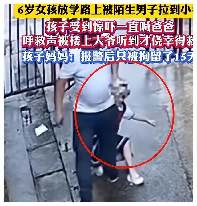 女童被壮汉拖进小巷，呼救声被楼上大爷听到才侥幸解围 警方通报： 男子已被拘留，将追究其刑事义务
！