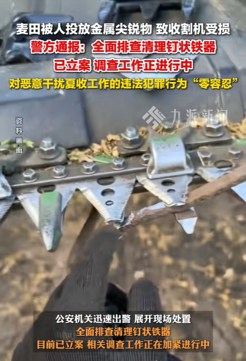 邯郸麦田插钢筋后续，警方宣布
传达
，农户发声，有人要慌了