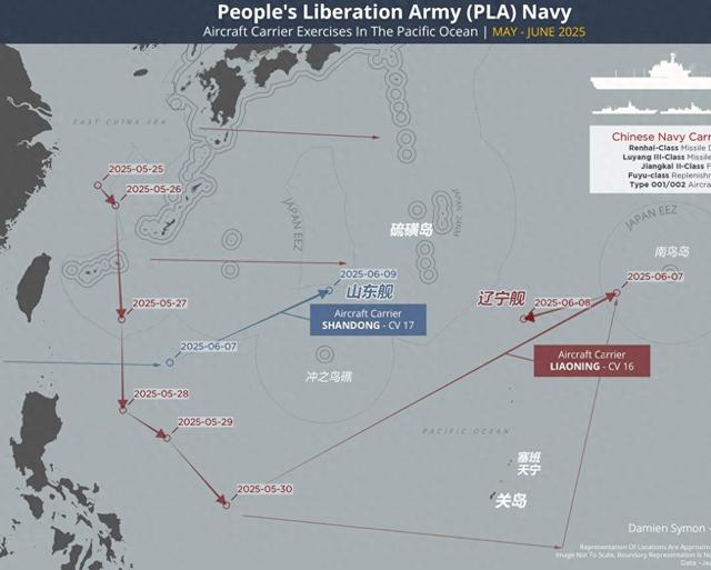 中国双航母出兵关岛，战役
群排水量35万吨，美军从未见识过这局面