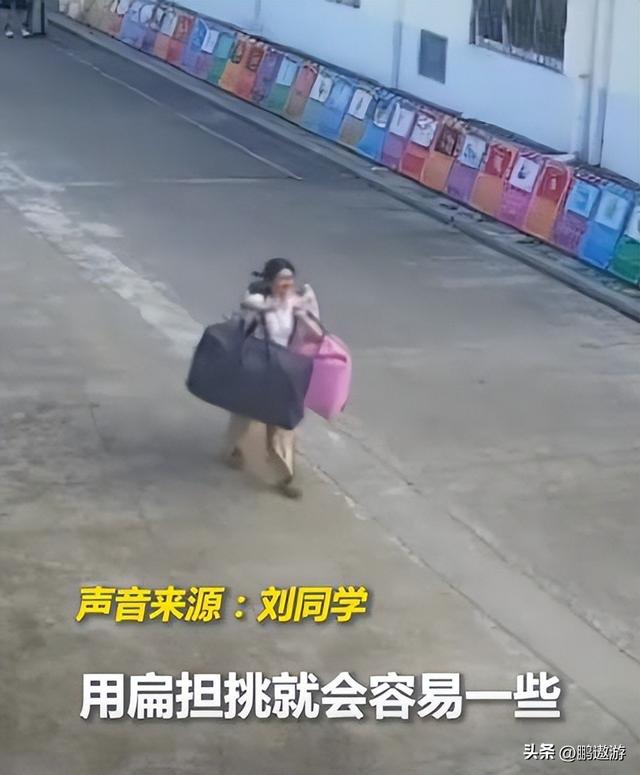 扁担女孩走红后，网上有人冒充本人注册账号，女孩初次回应