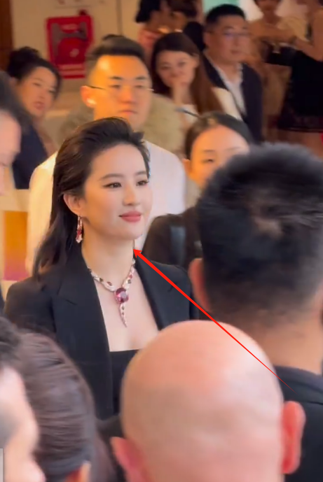 刘亦菲现身宝格丽，抹布裹腿被一光头紧盯，身材圆润超有料很抢眼