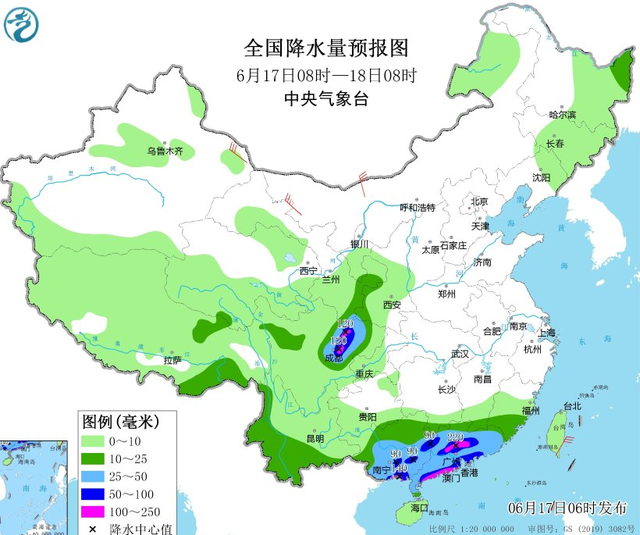 新一轮降雨周全
来袭，主要散布
如下地区，6月18~19日气候预报！